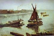 James Abbott Mcneill Whistler Old Battersea Beach USA oil painting artist